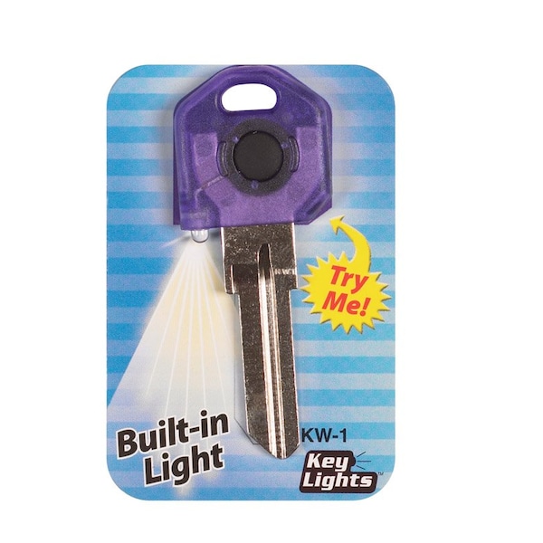 Giant Concepts LLC Keylights House Key Blank w/Flashlight Single For Kwikset KW1/Weiser WR3 and WR5 KW1PUR - main